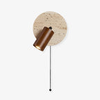 Evzoryra Wall Lamp Disc Swing in Travertine