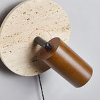 Evzoryra Wall Lamp Disc Swing in Travertine