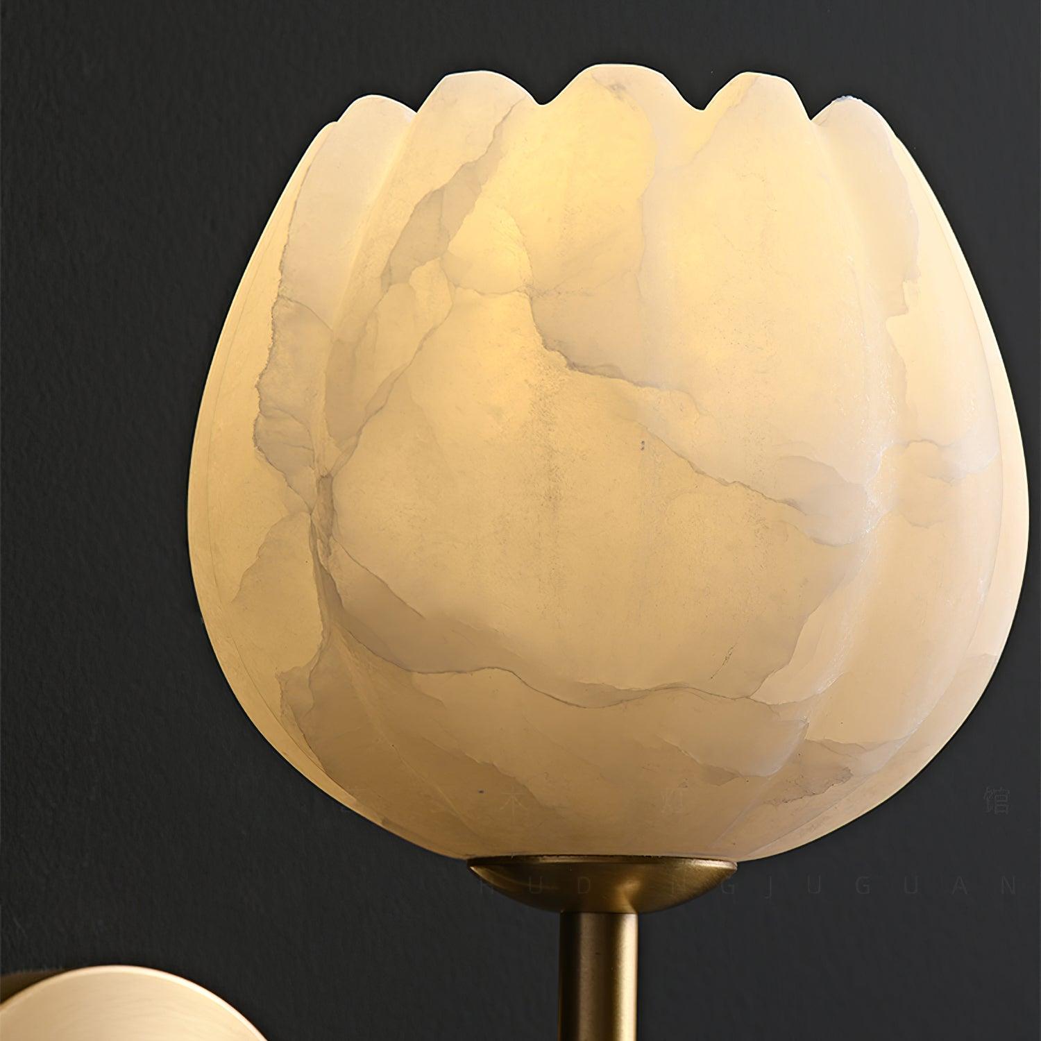 Ralin Alabaster Flowers Wall Lamp