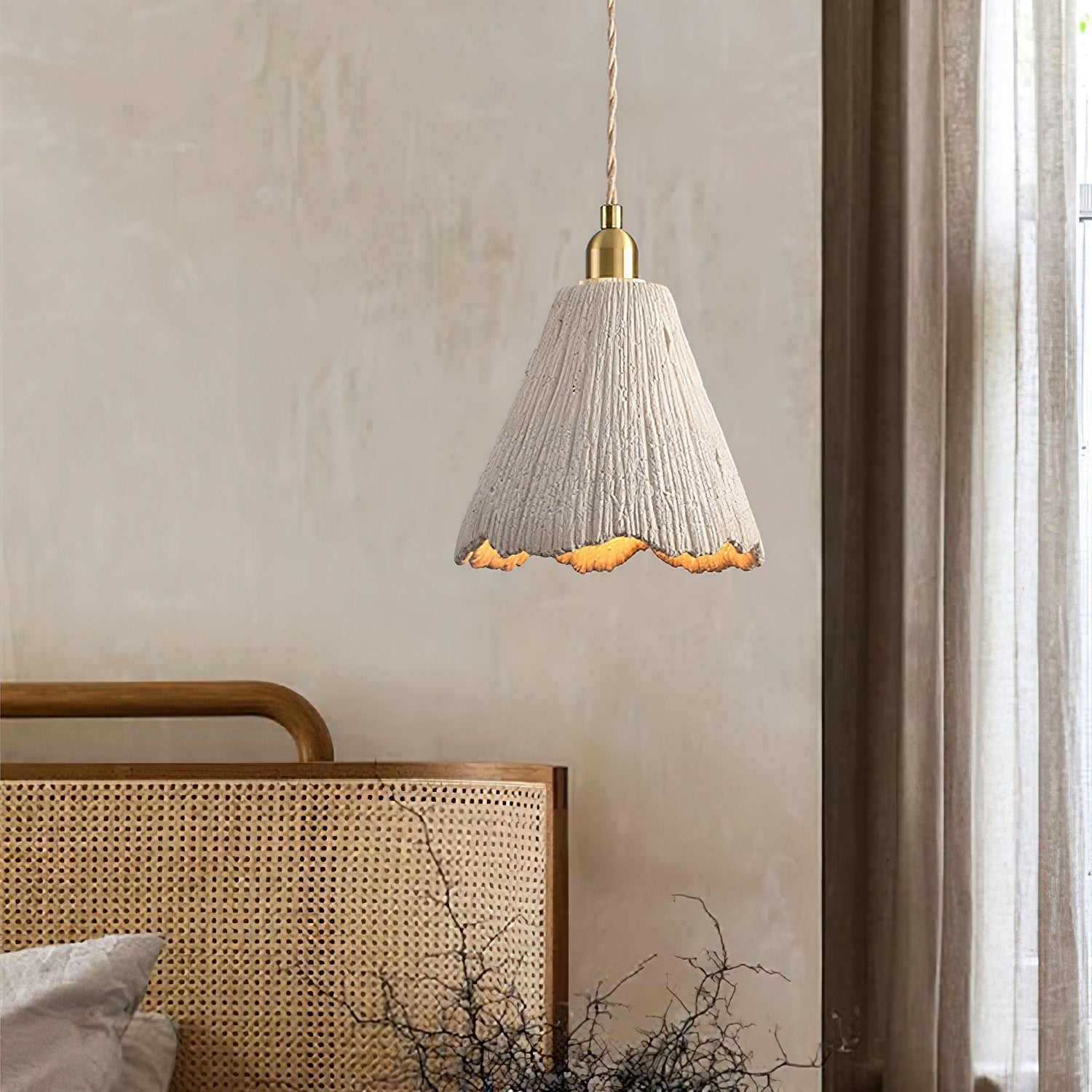 Kirae Textured Pendant Lights Cement