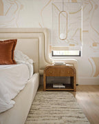 Modern Brass Ring Globe Glass Pendant Light 1-Light