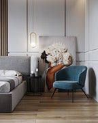 Modern Brass Ring Globe Glass Pendant Light 1-Light