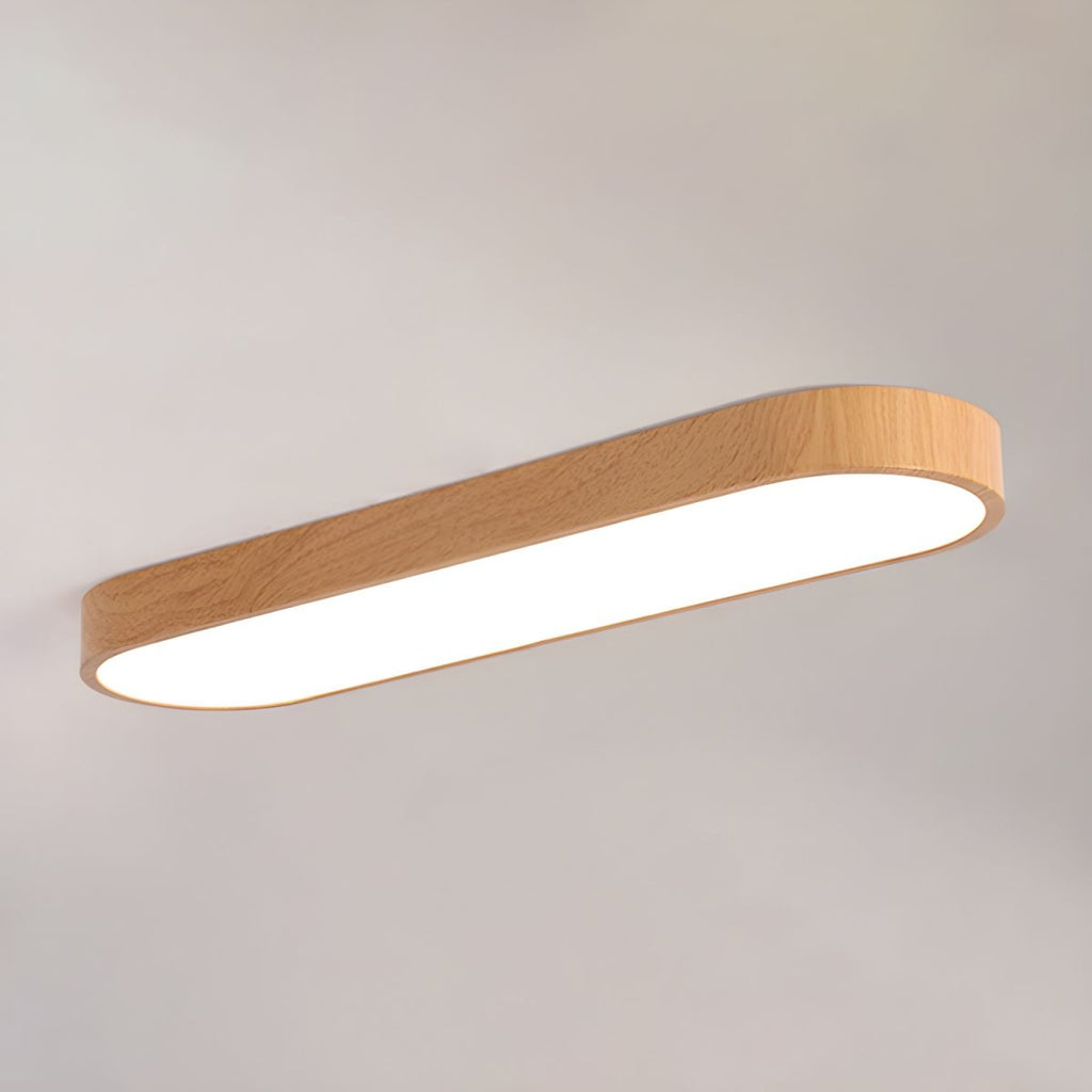 Eliriel Round Minimalist Ceiling Lamp in Wood