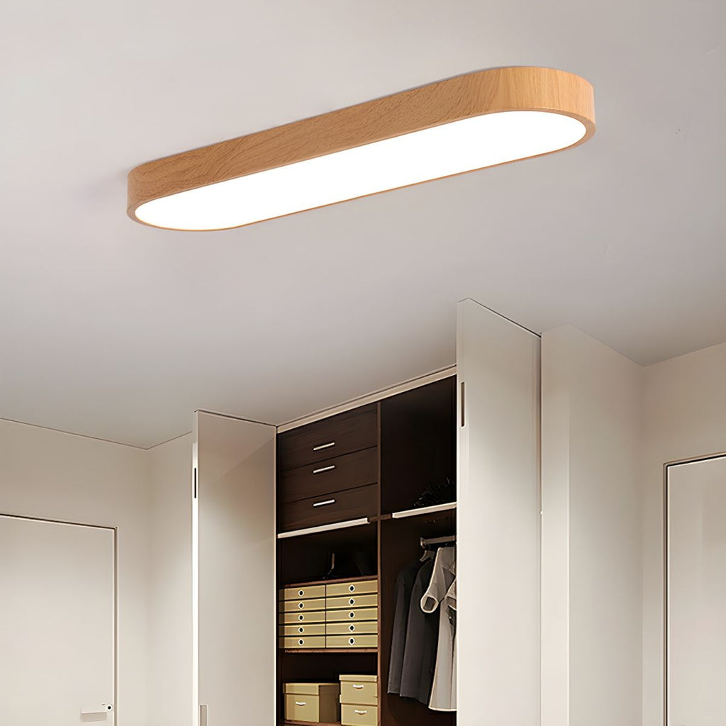 Eliriel Round Minimalist Ceiling Lamp in Wood