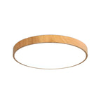 Eliriel Round Minimalist Ceiling Lamp in Wood