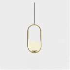 Modern Brass Ring Globe Glass Pendant Light 1-Light