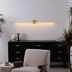 Ivox Minimalist Linear Wall Sconce Gold & Black