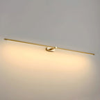 Ivox Minimalist Linear Wall Sconce Gold & Black
