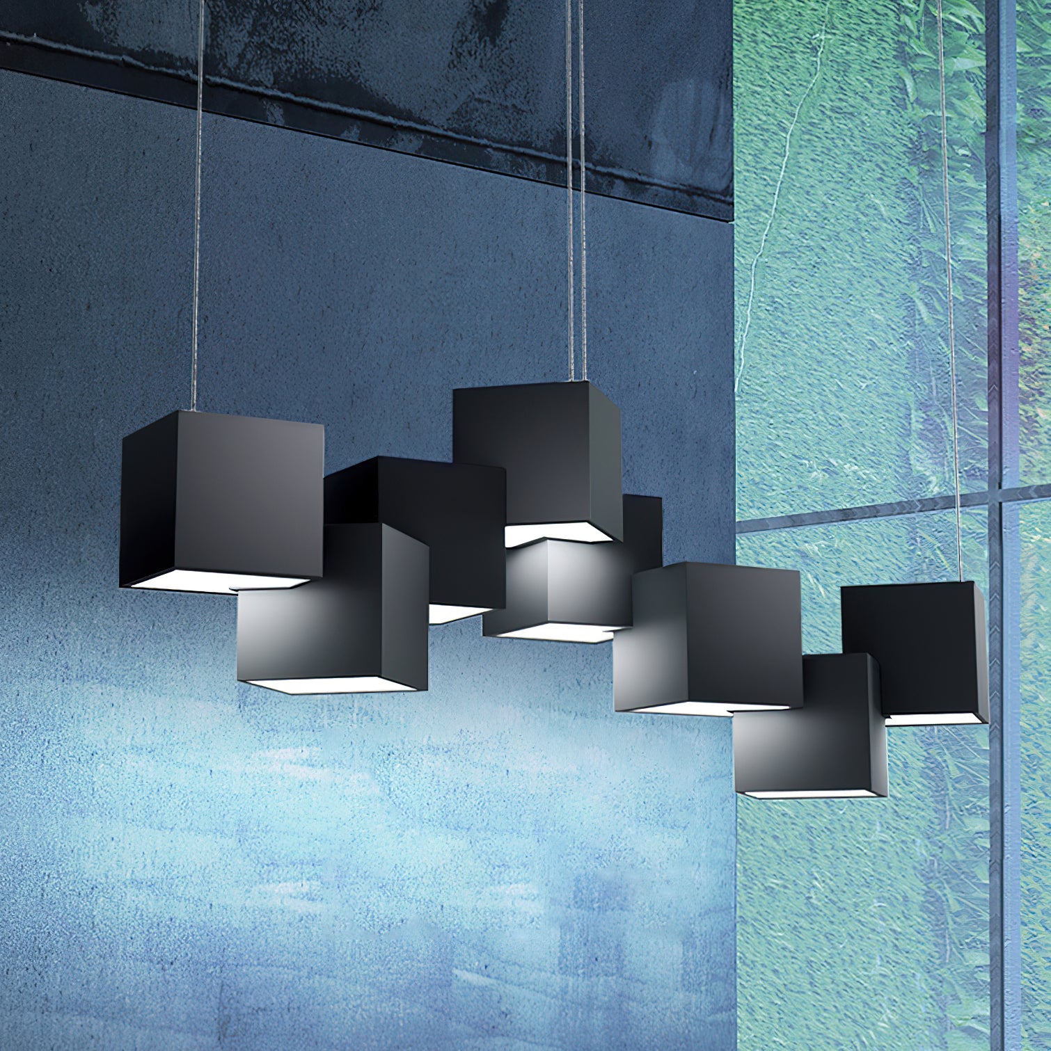Mobile Rubik's Cube Chandelier