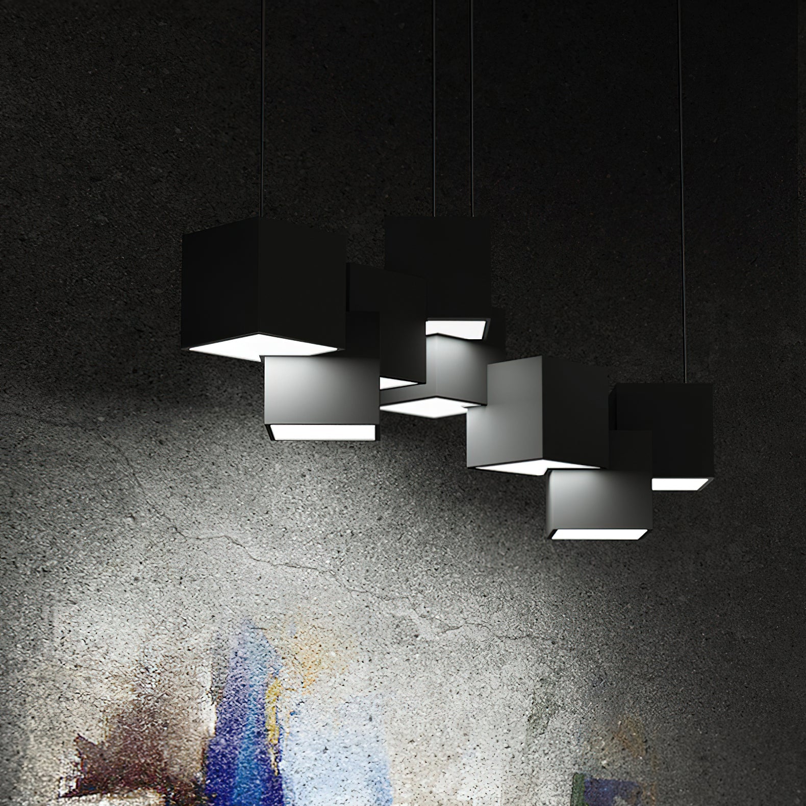 Mobile Rubik's Cube Chandelier