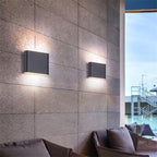 Ray Modern Waterproof LED Wall Light Rectangular Indoor/Outdoor White/Black Metal