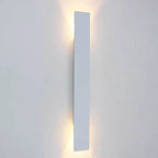 Modern Slim Rectangular LED Outdoor Wall Sconce Lamp 2-Light