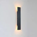 Modern Slim Rectangular LED Outdoor Wall Sconce Lamp 2-Light