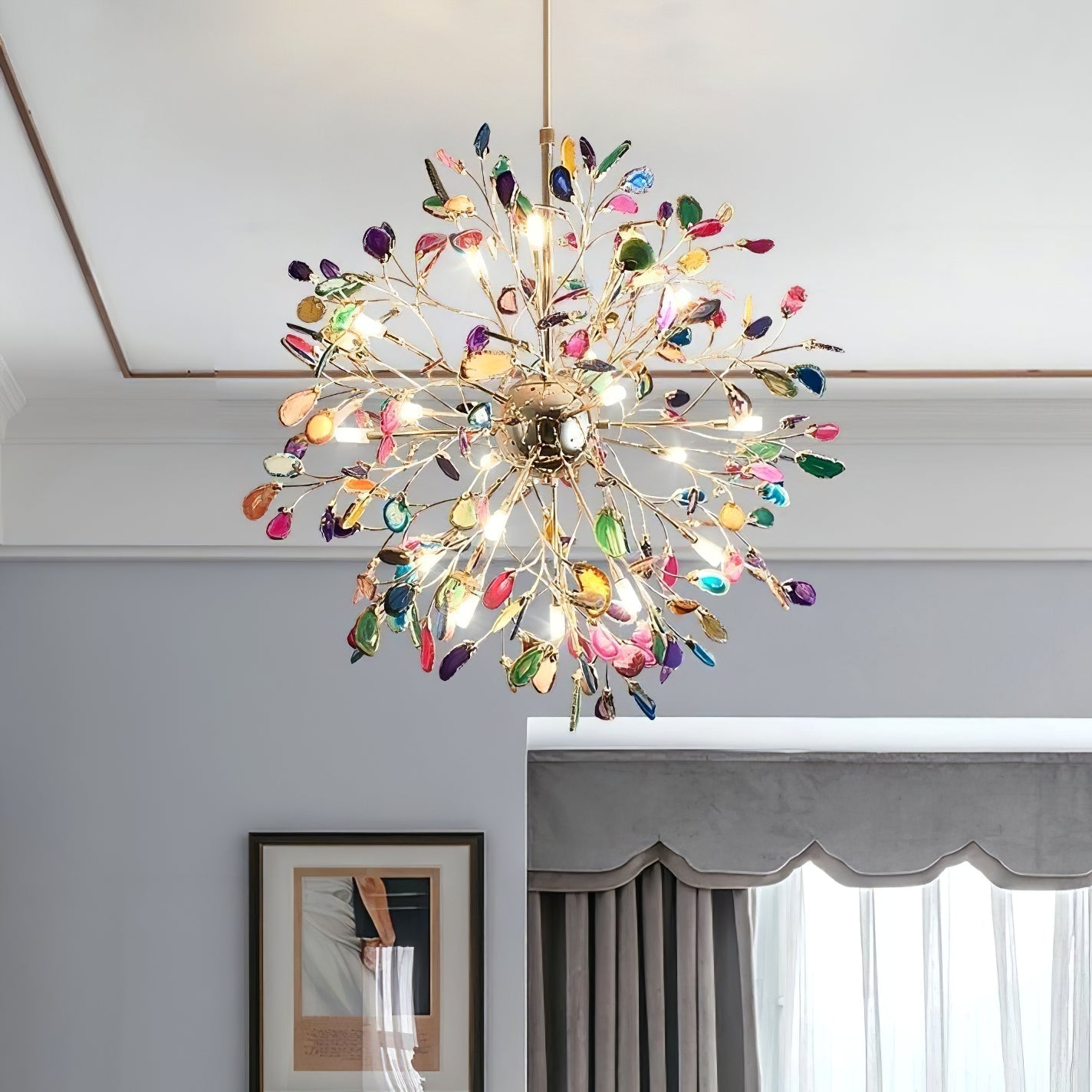 Modern Agate Chandelier