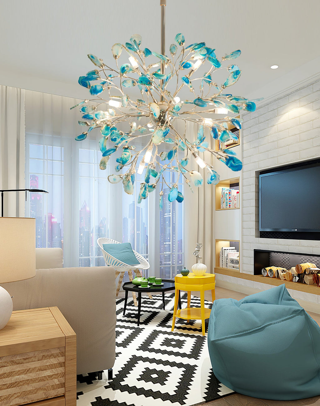 Modern Agate Chandelier
