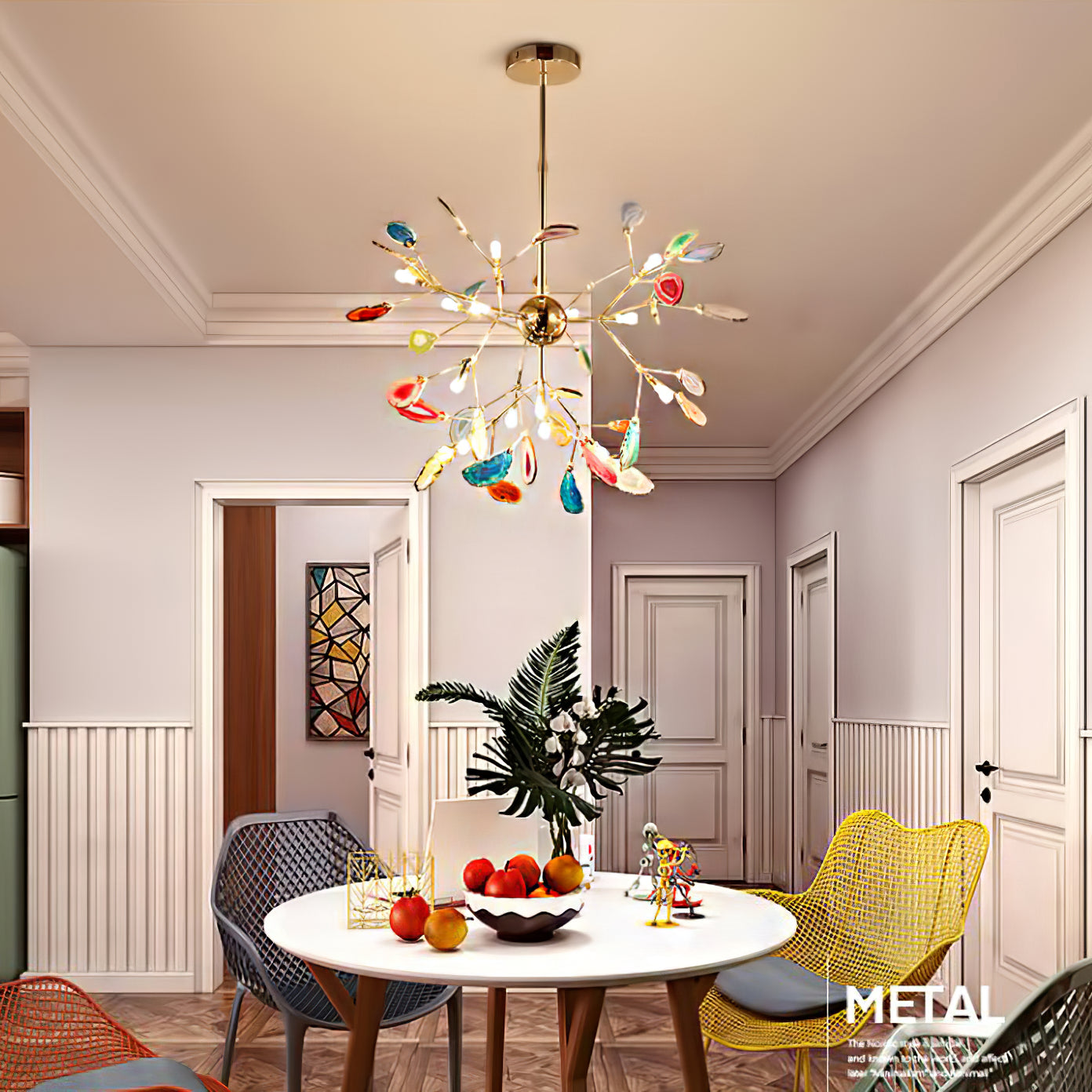 Modern Agate Chandelier