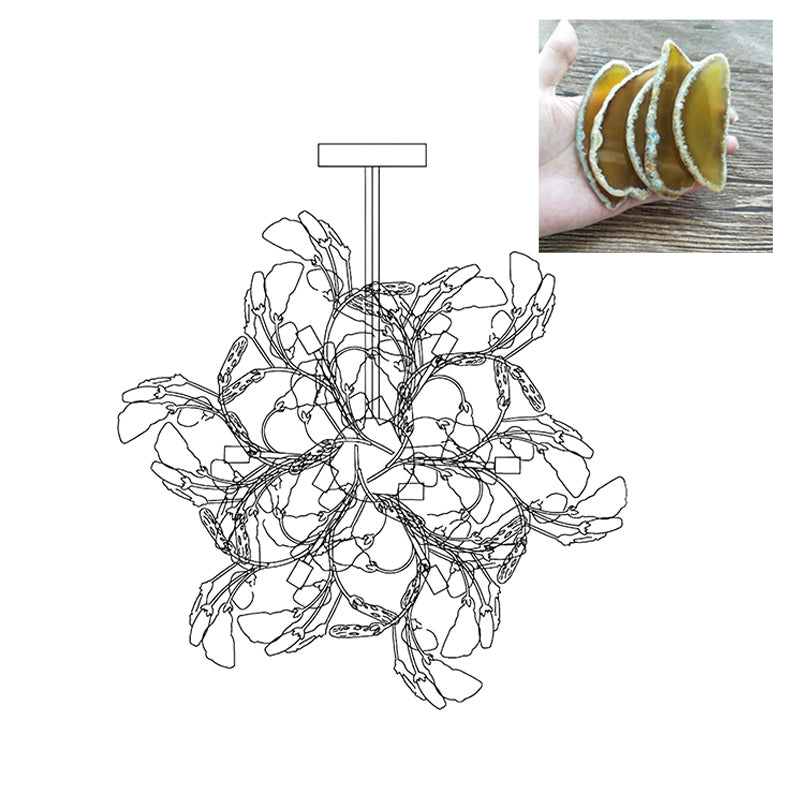 Modern Agate Chandelier