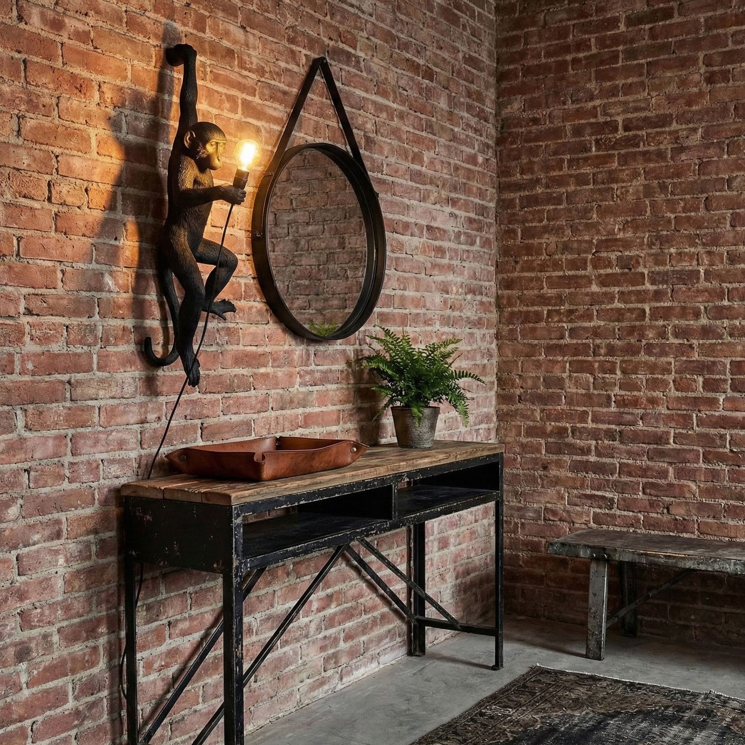 Monkey Wall Lamp