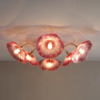 Murano Glass Flowers Ceiling Light