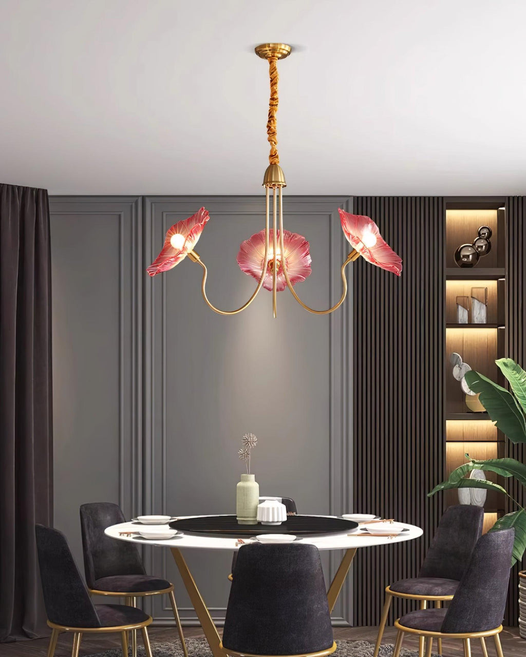 Murano Glass Flowers Chandelier