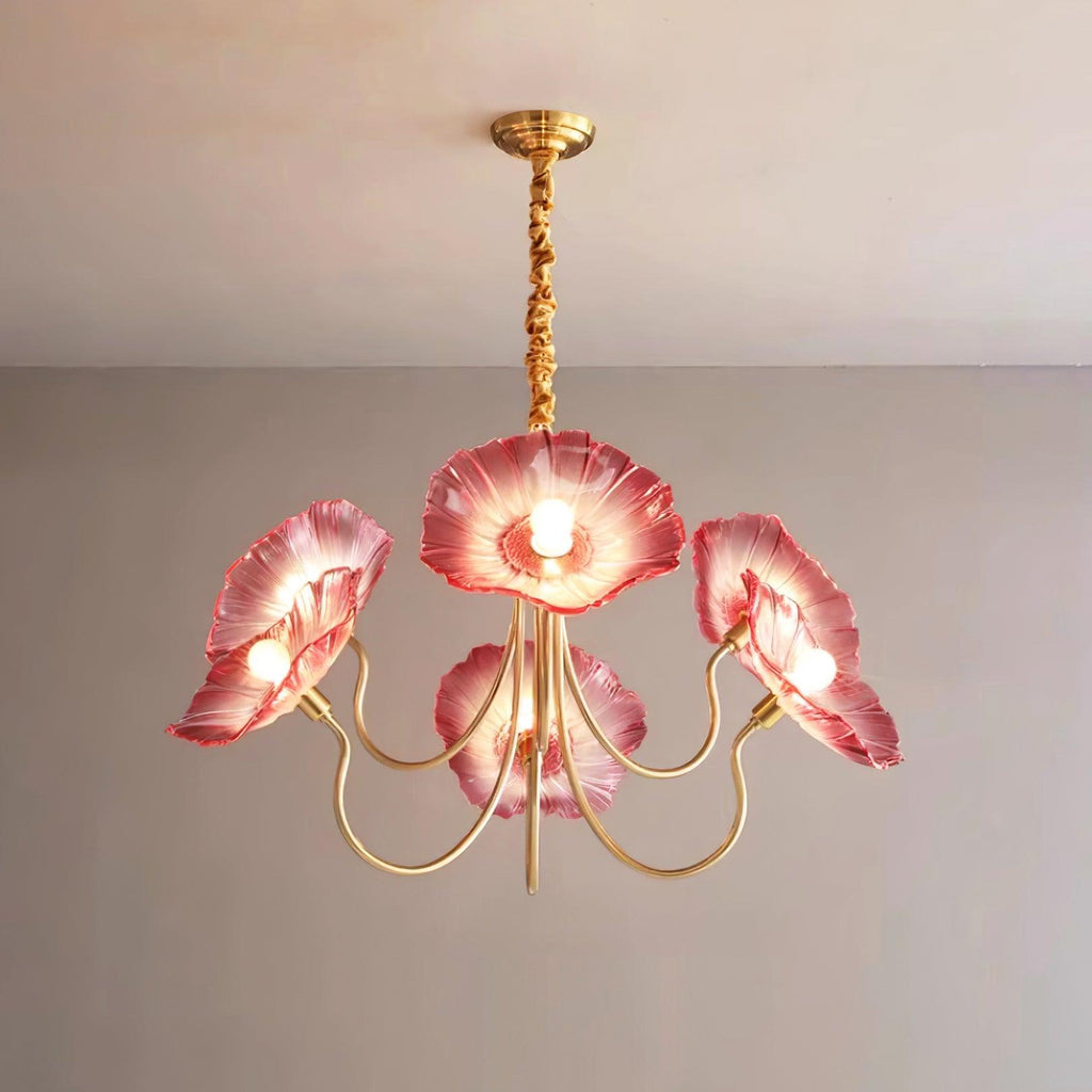 Murano Glass Flowers Chandelier