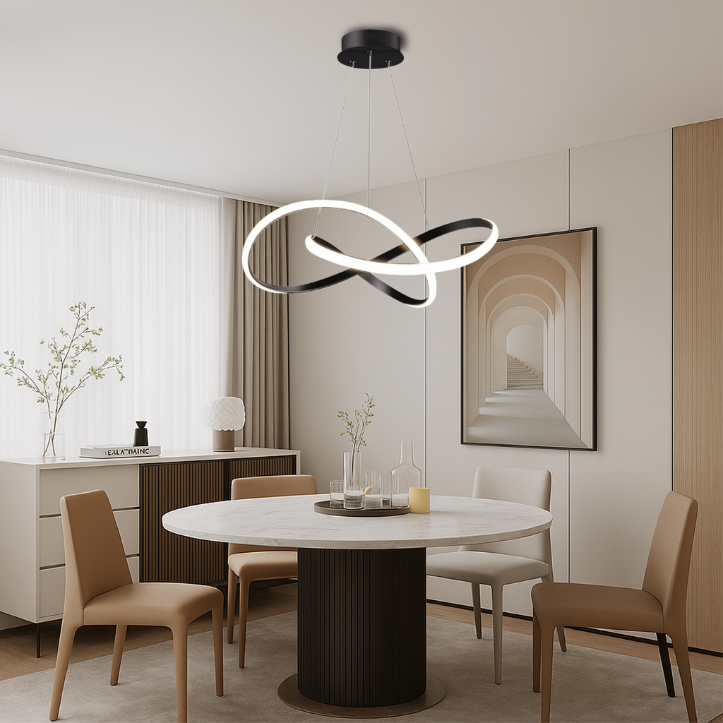 Camera - Modern Pendant Lamp Dining Room Aluminum Black