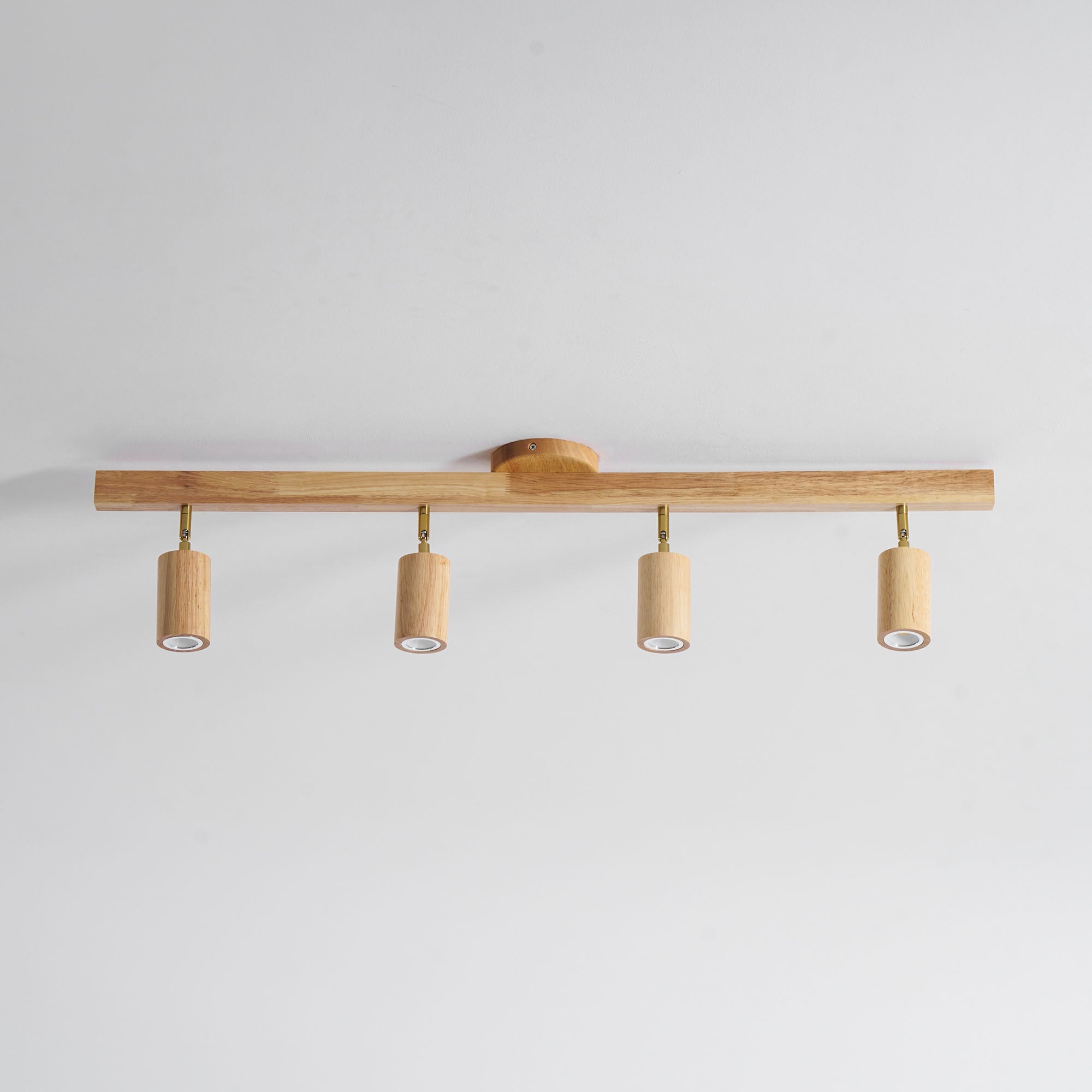 Japanese Wooden Adjustable LED Spotlight 1-Light