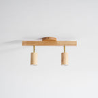 Japanese Wooden Adjustable LED Spotlight 1-Light