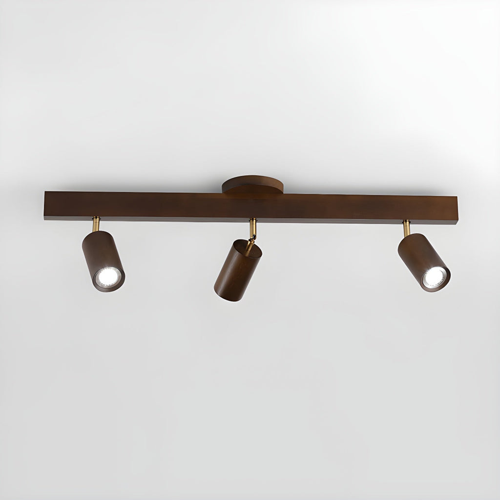 Japanese Wooden Adjustable LED Spotlight 1-Light