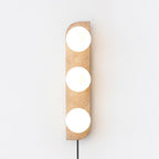 Neptune Travertine Plug In Wall Lamp