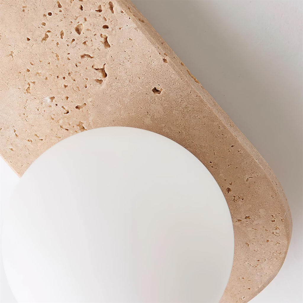 Neptune Travertine Plug In Wall Lamp