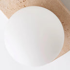 Neptune Travertine Plug In Wall Lamp
