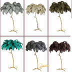 Luxury Feather/Colored Metal Floor Lamp