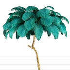 Luxury Feather/Colored Metal Floor Lamp