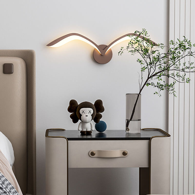Nordic Minimalist Seagull 1-Light LED Wall Sconce Lamp