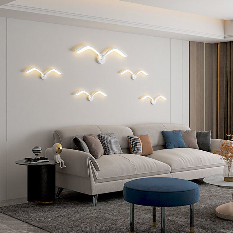 Nordic Minimalist Seagull 1-Light LED Wall Sconce Lamp