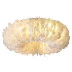 O'Moore Boho LED Ceiling Light White/Yellow/Grey Metal Bedroom