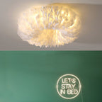 O'Moore Boho LED Ceiling Light White/Yellow/Grey Metal Bedroom