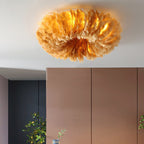 O'Moore Boho LED Ceiling Light White/Yellow/Grey Metal Bedroom