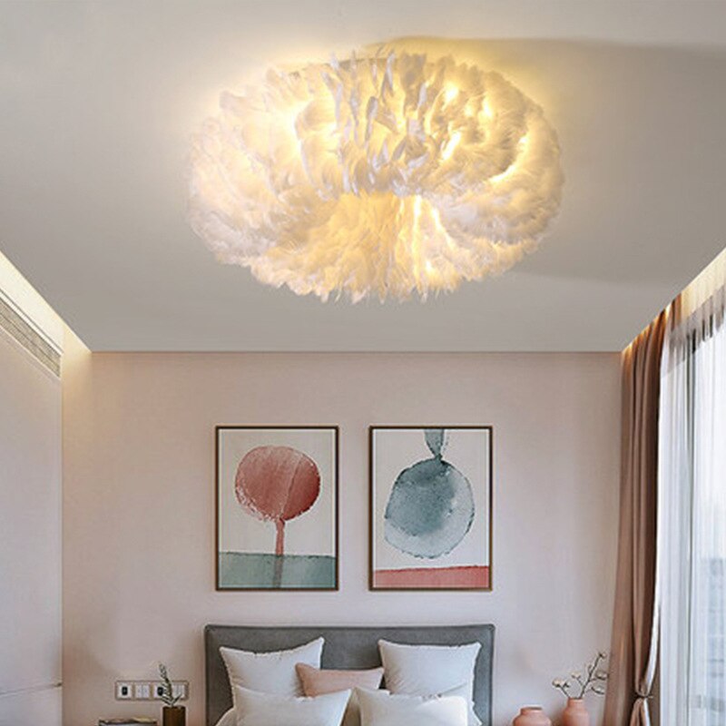 O'Moore Boho LED Ceiling Light White/Yellow/Grey Metal Bedroom