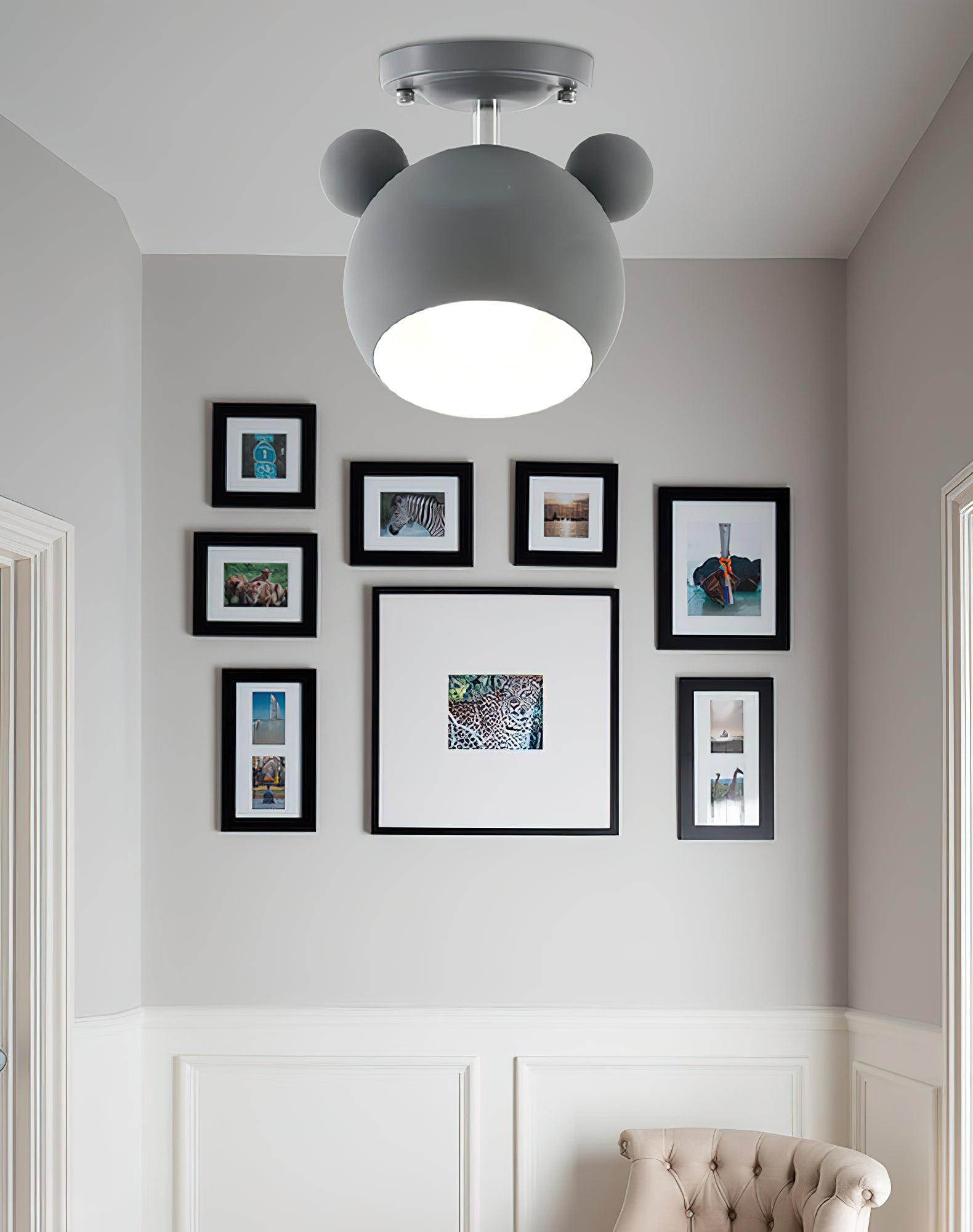 Nordic Macaron Iron Ceiling Lamp