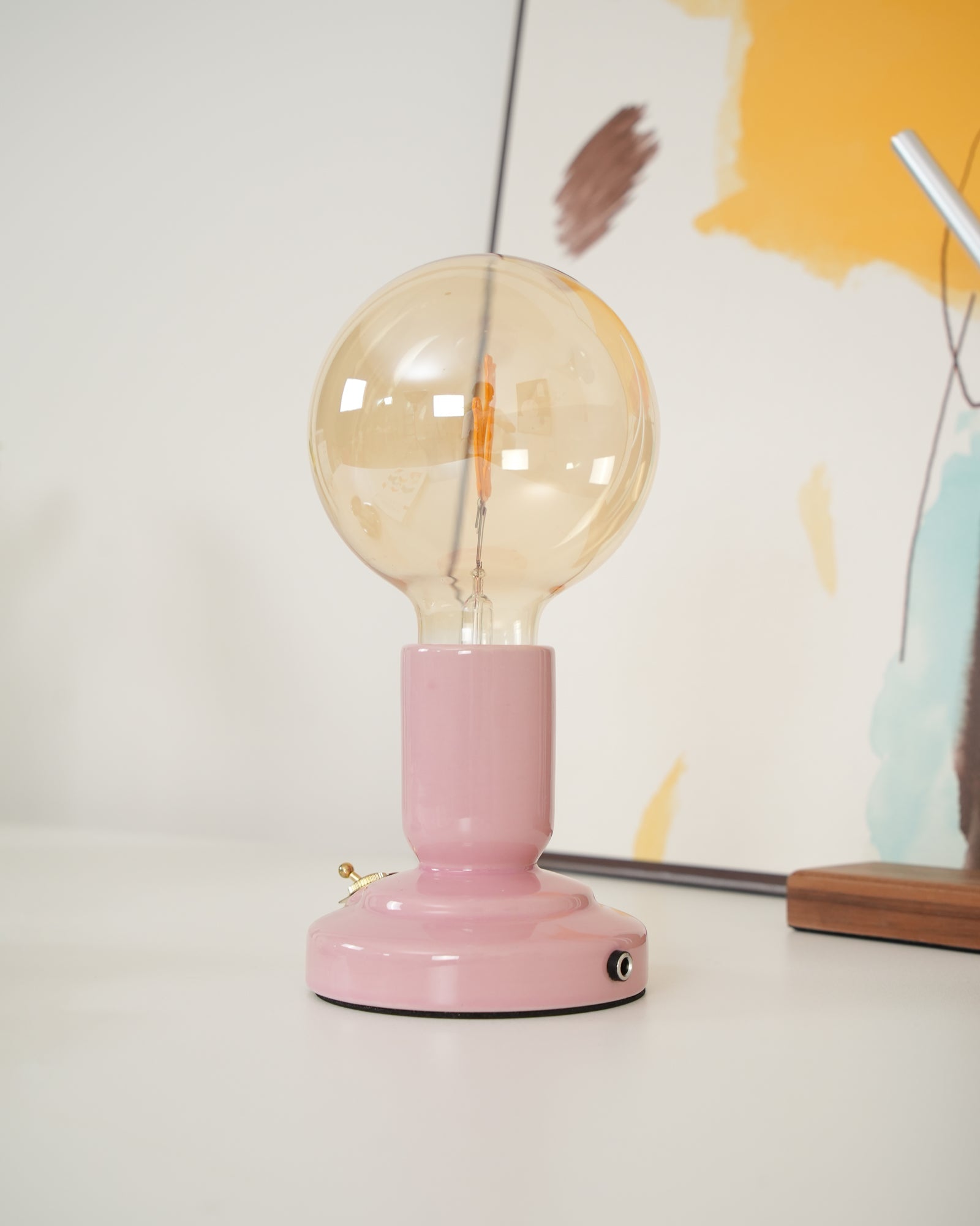 Nordic Style Cat Ceramic Table Lamp Built-in Battery