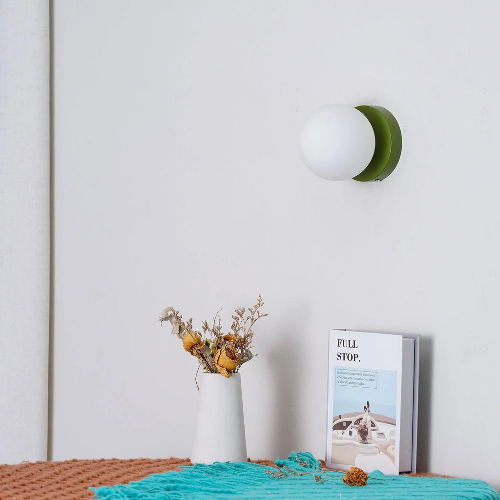 Nordic Glass Globe Wall Sconce LED 1-Light