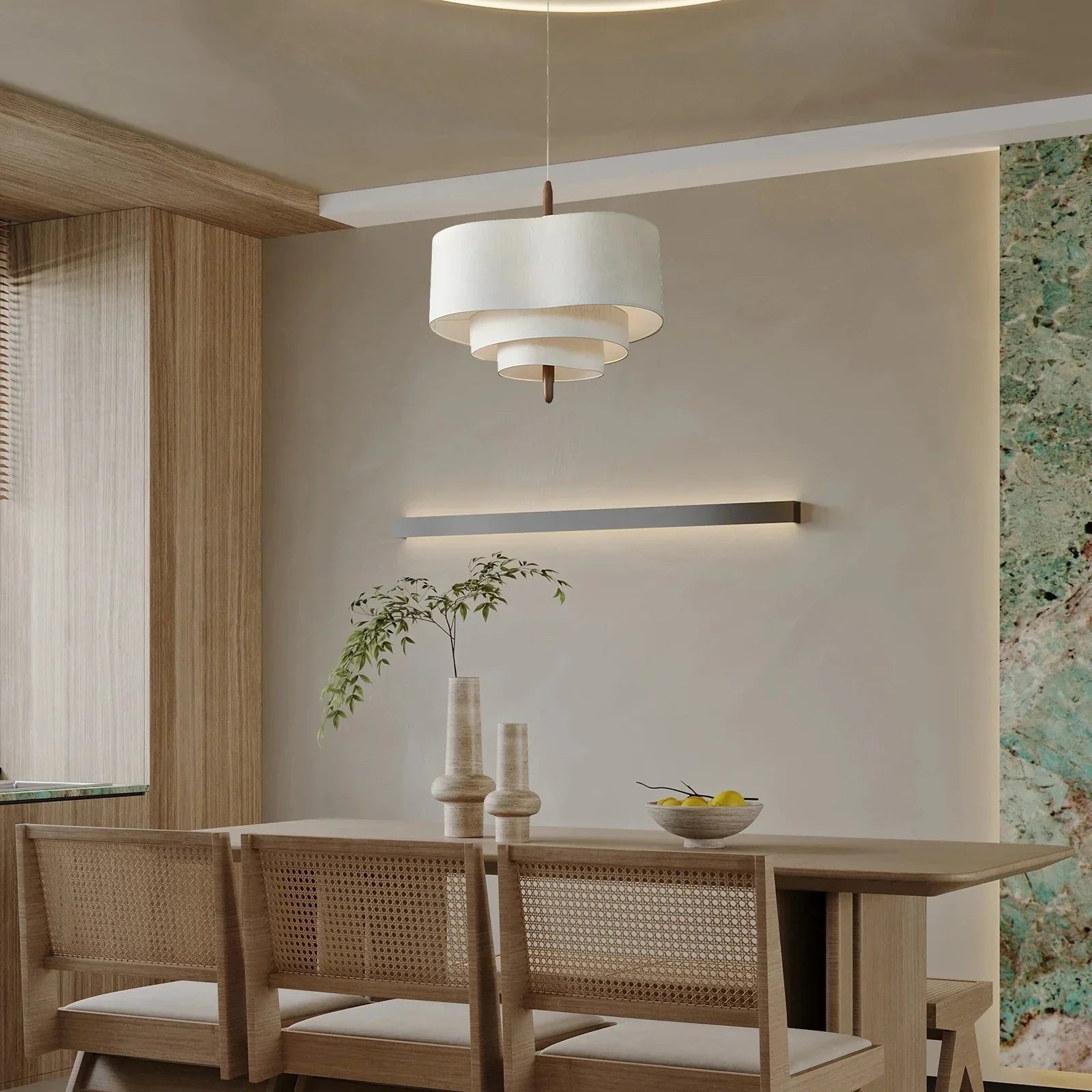 Nysorin Scandinavian Fabric Layered Pendant Light