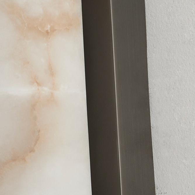 Modern Minimalist Spanish Marble Copper Wall Sconce LED 1-Light
