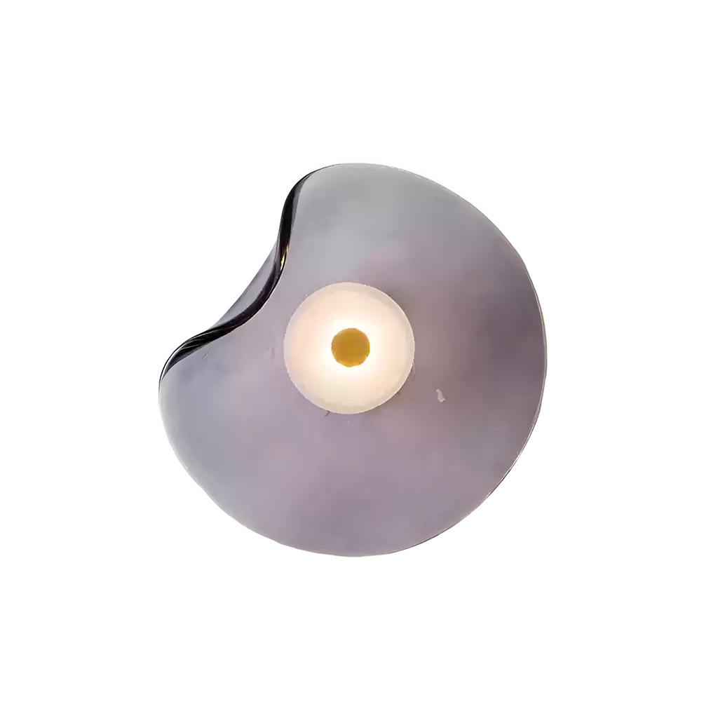 Nordic Curved Glass Japandi LED Wall Sconce 1-Light