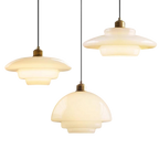 Milky White Glass Pendant Light