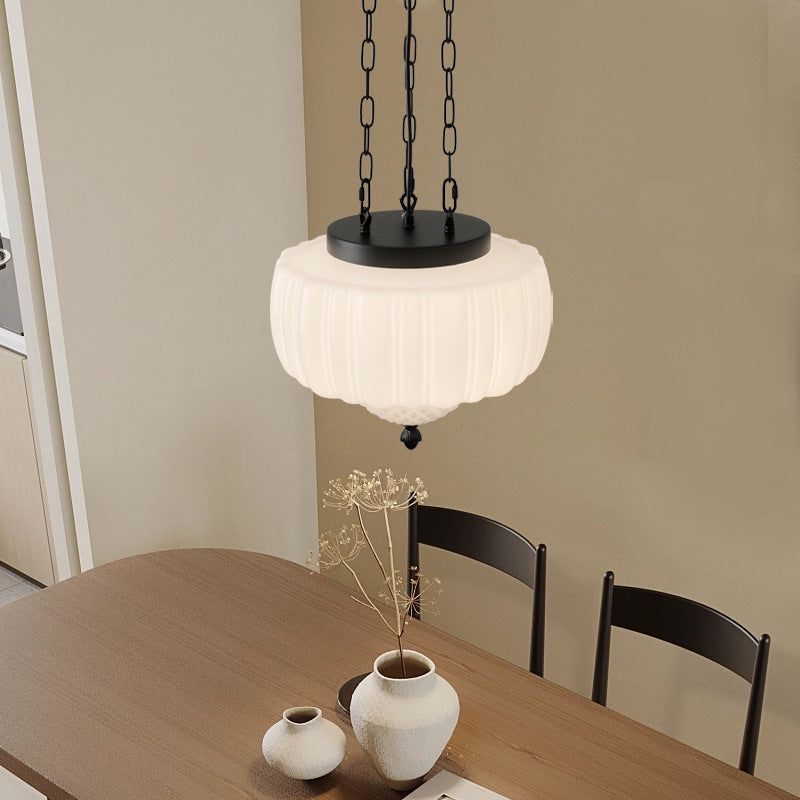 Vintage Milky White Pendant Light