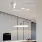 Orion Adjustable Swing Arm Acrylic Disc Pendant Light