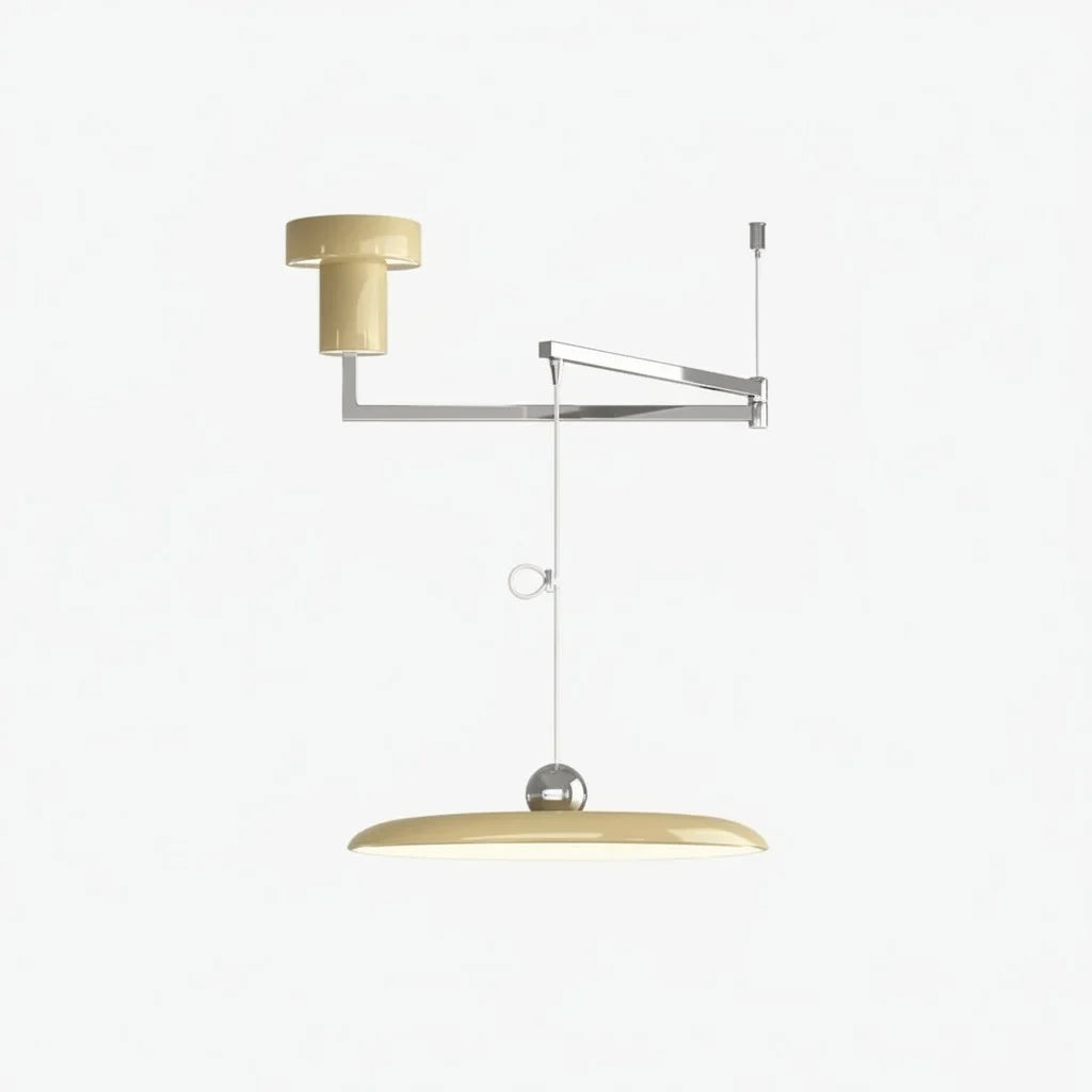 Orion Adjustable Swing Arm Acrylic Disc Pendant Light